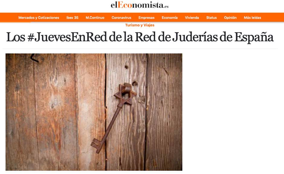 El ciclo de charlas online de la Red de Juderías de España merece la atención de numerosos medios de comunicación.
